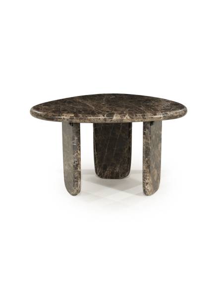 Table basse en marbre marron DEVIN moyenne | La Madeleine Déco