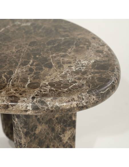 Table basse en marbre marron DEVIN moyenne | La Madeleine Déco