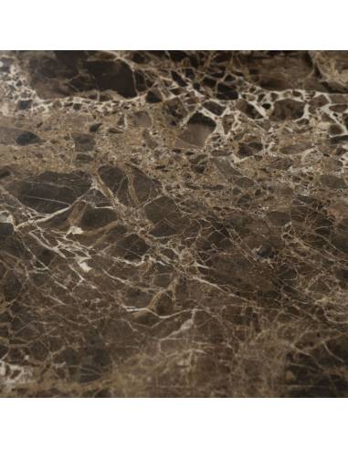 Table basse en marbre marron DEVIN grande | La Madeleine Déco