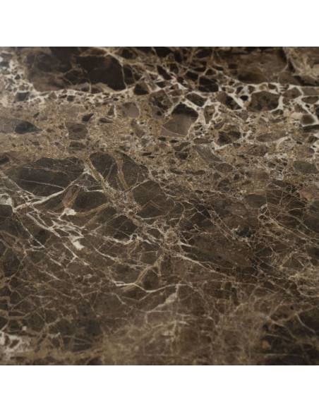 Table basse en marbre marron DEVIN grande | La Madeleine Déco