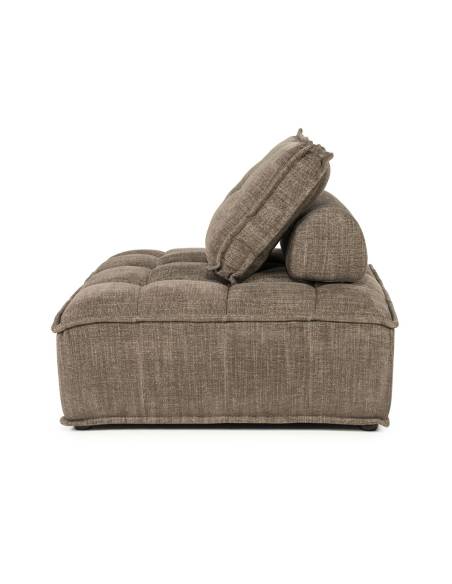 Fauteuil en tissu marron HIVE | La Madeleine Déco