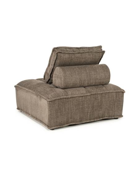 Fauteuil en tissu marron HIVE | La Madeleine Déco