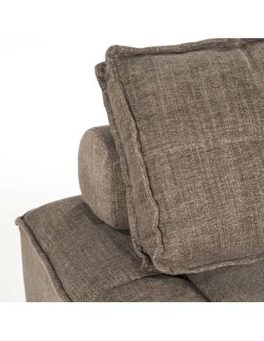 Fauteuil en tissu marron HIVE | La Madeleine Déco