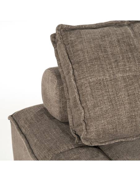 Fauteuil en tissu marron HIVE | La Madeleine Déco