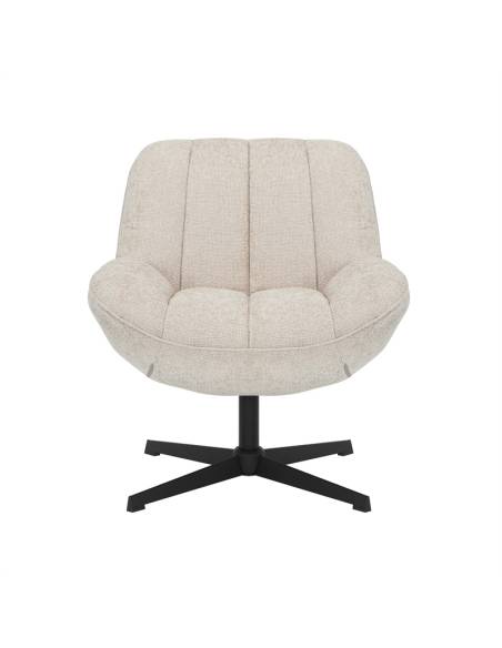 Fauteuil pivotant en tissu WILLY | La Madeleine Déco