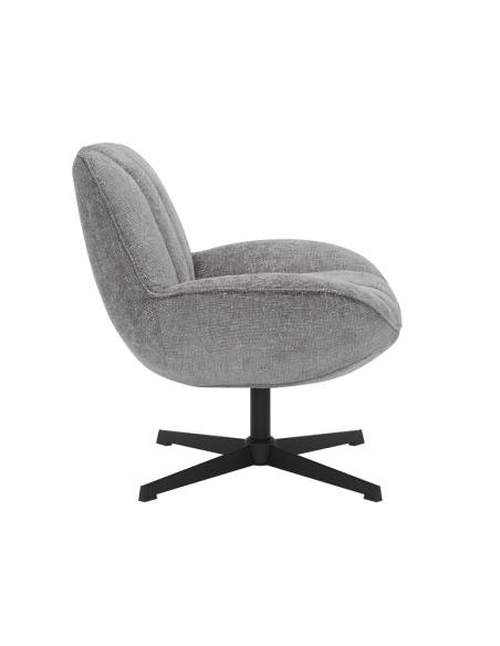 Fauteuil pivotant en tissu WILLY | La Madeleine Déco