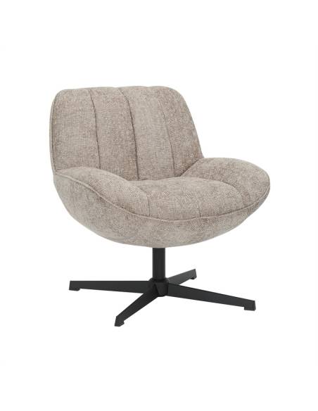 Fauteuil pivotant en tissu WILLY | La Madeleine Déco