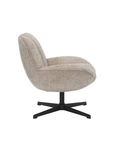 Fauteuil pivotant en tissu WILLY | La Madeleine Déco