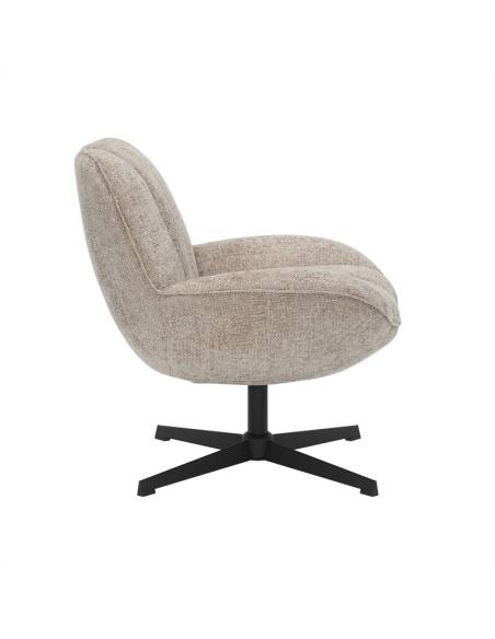 Fauteuil pivotant en tissu WILLY | La Madeleine Déco