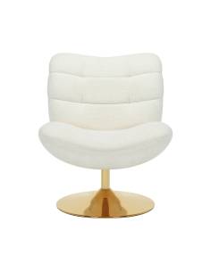 Fauteuil pivotant pied doré KLINT | La Madeleine Déco