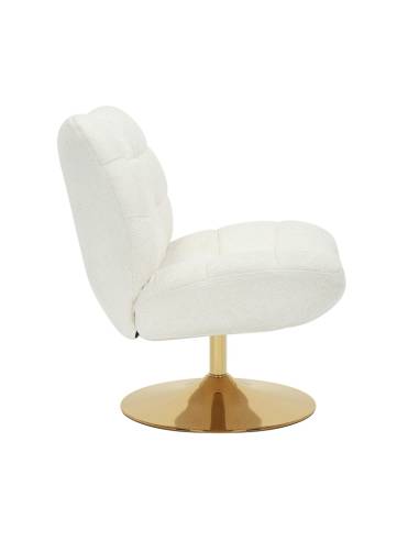 Fauteuil pivotant pied doré KLINT | La Madeleine Déco
