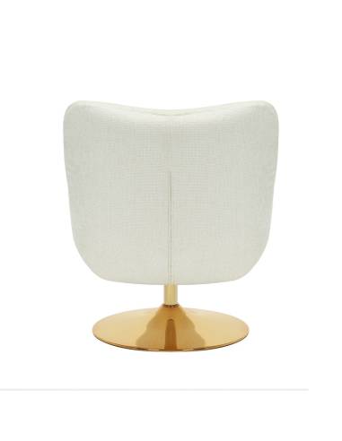 Fauteuil pivotant pied doré KLINT | La Madeleine Déco