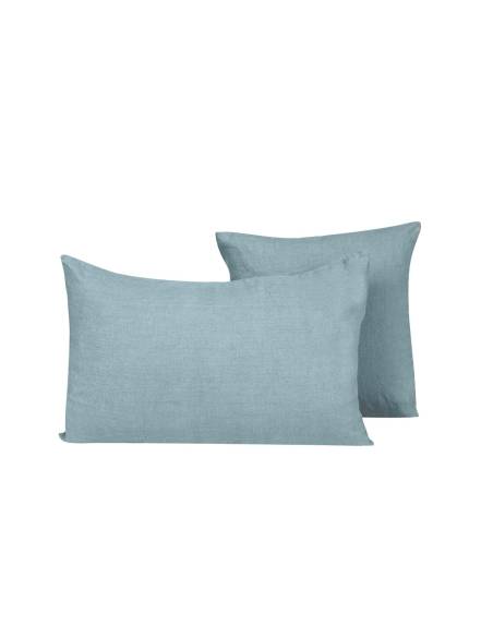 Housse de coussin en lin PROPRIANO / PORTICCIO Harmony - Haomy Bleu stone