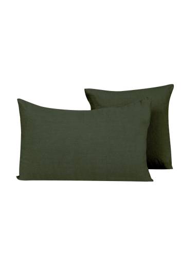 Housse de coussin en lin PROPRIANO / PORTICCIO Harmony - Haomy Kaki