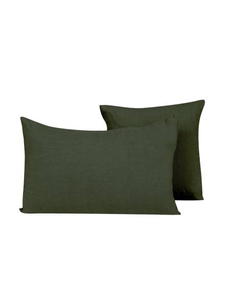 Housse de coussin en lin PROPRIANO / PORTICCIO Harmony - Haomy Kaki