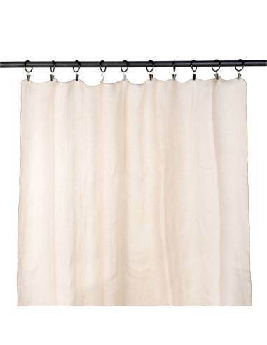 Rideaux en lin anneaux et pince FLORENCE Haomy | Madeleine Déco