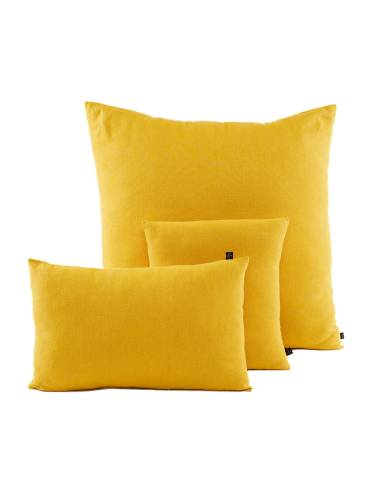 Housse de coussin en lin et coton FIGARI Harmony - Haomy Ocre
