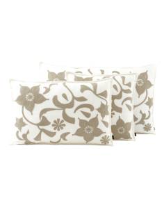 Housse de coussin lin et coton brodé CHIARA Haomy | Madeleine Déco
