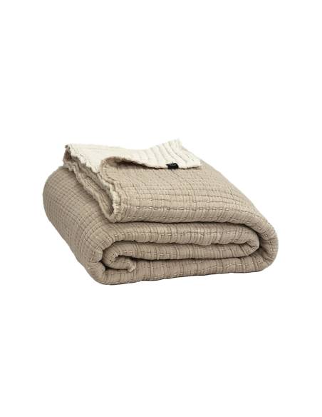 Plaid en coton point kantha TIVOLI Harmony - Haomy | La Madeleine Déco