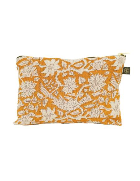 Trousse en lin imprimé JAIPUR Harmony - Haomy | La Madeleine Déco