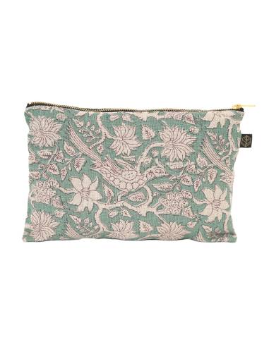 Trousse en lin imprimé JAIPUR Harmony - Haomy | La Madeleine Déco