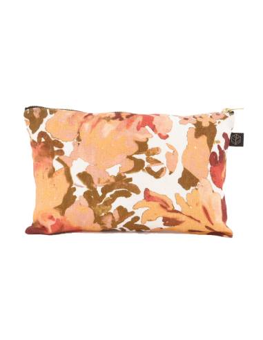 Trousse en lin imprimé BOLOGNE Harmony - Haomy | La Madeleine Déco