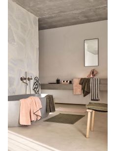 Serviette éponge rayée SANTORINI Harmony - Haomy | La Madeleine Déco 2