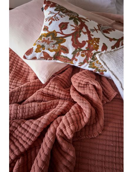 Plaid en coton point kantha TIVOLI Harmony - Haomy