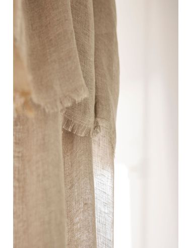 Rideaux en lin attache pince BERGAME Harmony - Haomy