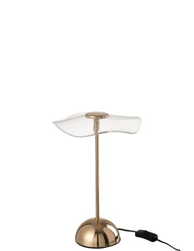 Lampe à poser dorée FLEURS led | La Madeleine Déco