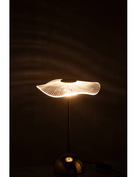 Lampe à poser dorée FLEURS led | La Madeleine Déco