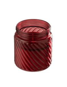 Bougie bocal en verre rouge citronnelle