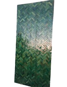 Table en zellige chevron émeraude | La Madeleine Déco