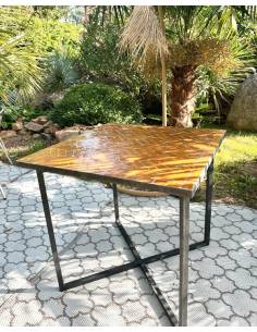 Table carré en zellige miel | La Madeleine Déco