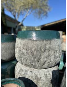 Vase de jardin patiné vietnamien | La Madeleine Déco