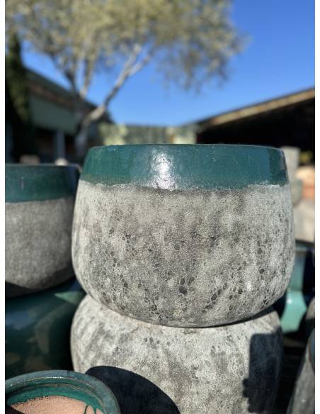 Vase de jardin rond patiné | La Madeleine Déco