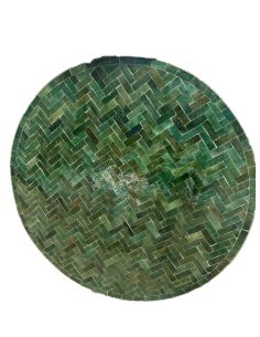 Table en zellige chevron émeraude | La Madeleine Déco 2