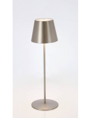 Lampe rechargeable ETNA en métal ETNA argenté | La Madeleine Déco