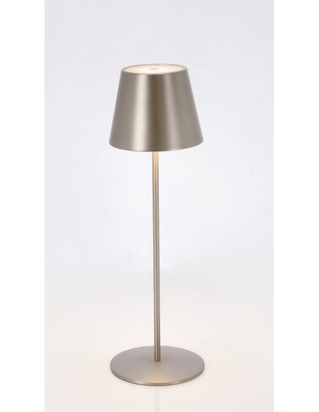 Lampe rechargeable ETNA en métal ETNA argenté | La Madeleine Déco