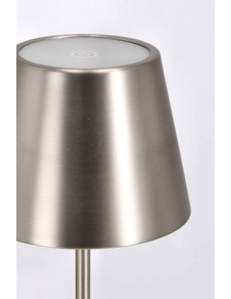 Lampe rechargeable ETNA en métal ETNA argenté | La Madeleine Déco