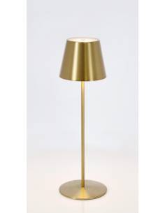 Lampe rechargeable ETNA en métal doré | La Madeleine Déco