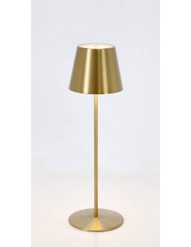 Lampe rechargeable ETNA en métal doré | La Madeleine Déco
