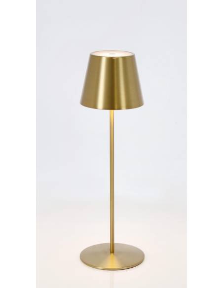 Lampe rechargeable ETNA en métal doré | La Madeleine Déco