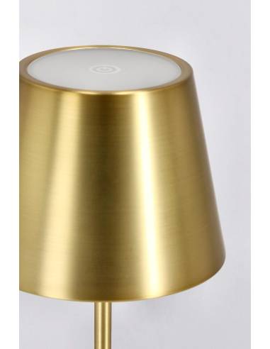 Lampe rechargeable ETNA en métal doré | La Madeleine Déco