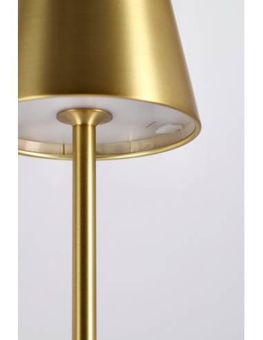 Lampe rechargeable ETNA en métal doré | La Madeleine Déco