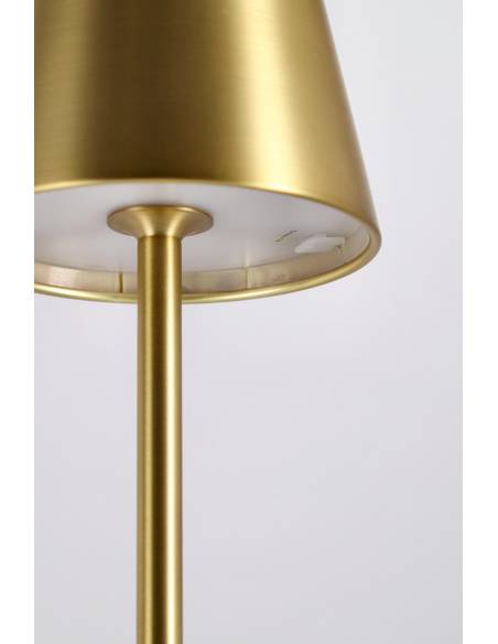 Lampe rechargeable ETNA en métal doré | La Madeleine Déco