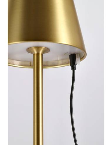 Lampe rechargeable ETNA en métal doré | La Madeleine Déco