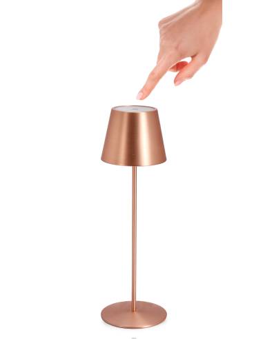 Lampe rechargeable ETNA en métal cuivré | La Madeleine Déco