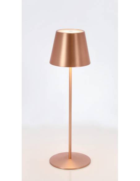 Lampe rechargeable ETNA en métal cuivré | La Madeleine Déco