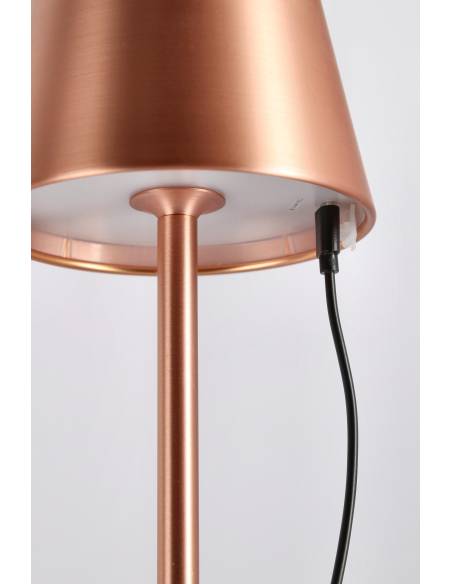 Lampe rechargeable ETNA en métal cuivré | La Madeleine Déco